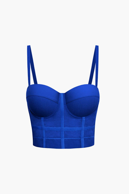 Damen Bustier- Figurbetonter Bügel-BH transparentes Mesh