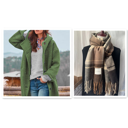 Norvielle Damen Einfarbiger Mantel Elegantes Design
