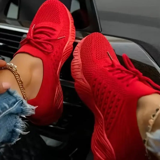 Damen Orthopädische Laufschuhe Atmungsaktives Mesh Schwarz - Norvielle