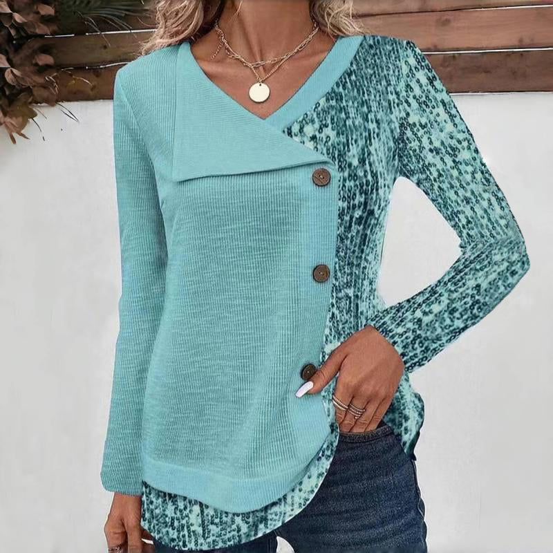 Damen Asymmetrischer Cardigan mit Knöpfen - Norvielle