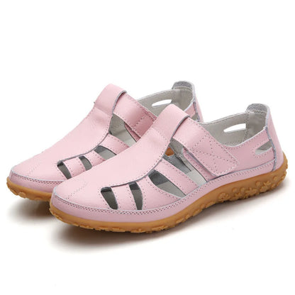 Norvielle Damen Sandalen Zeitlos Leder