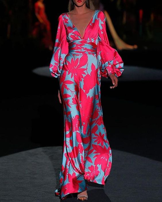 Norvielle Damenkleid V-Ausschnitt Modisch - Norvielle