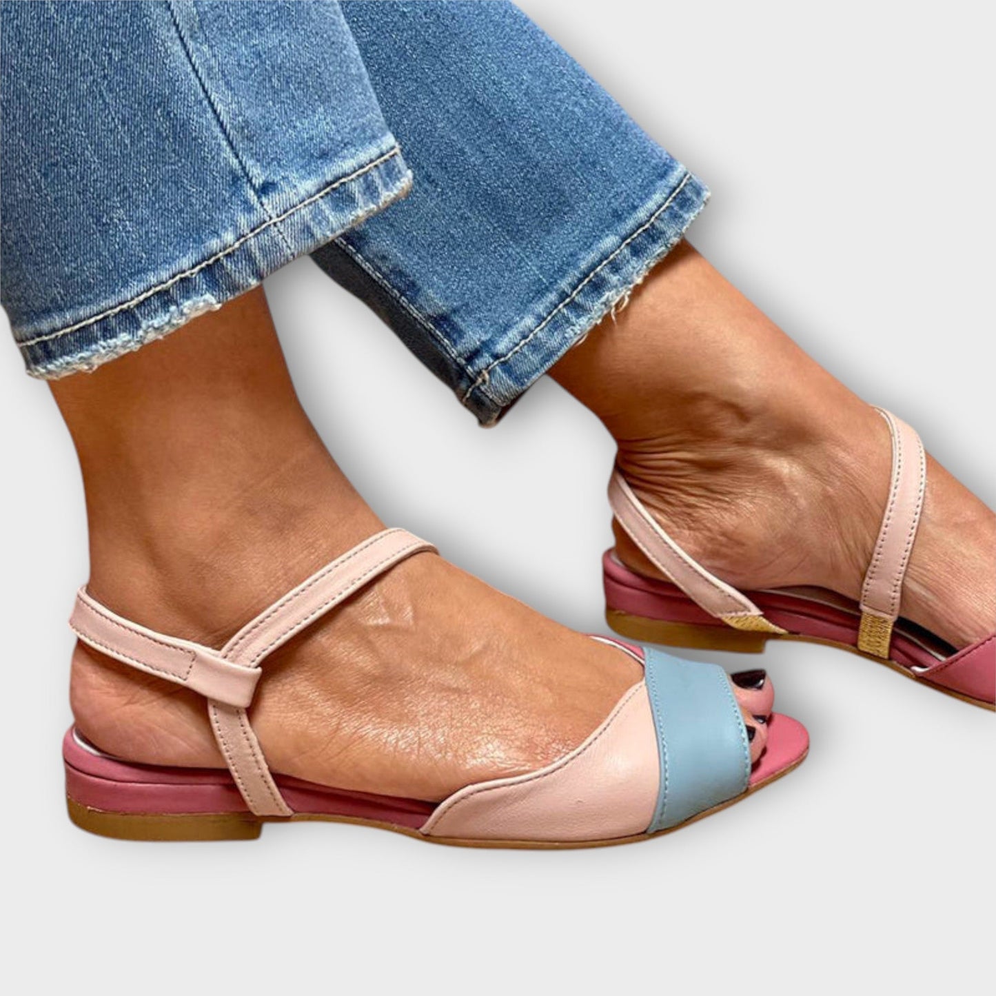 Damen Schuhe Blockabsatz Farbenspiel