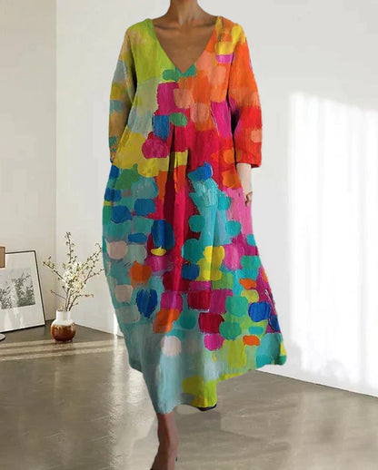 Damen Print-Kleid Farbig Alina