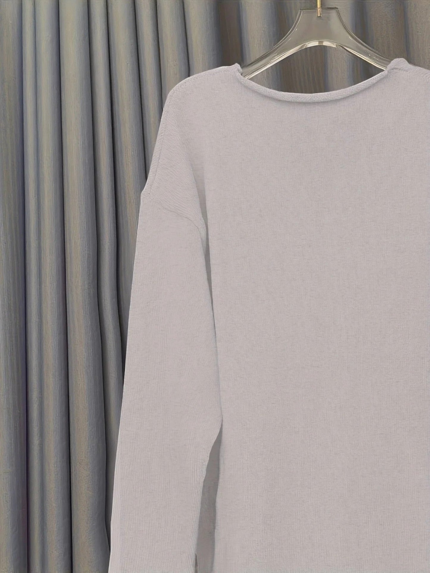 Großer Damen Oversized Pullover V-Ausschnitt Lässig