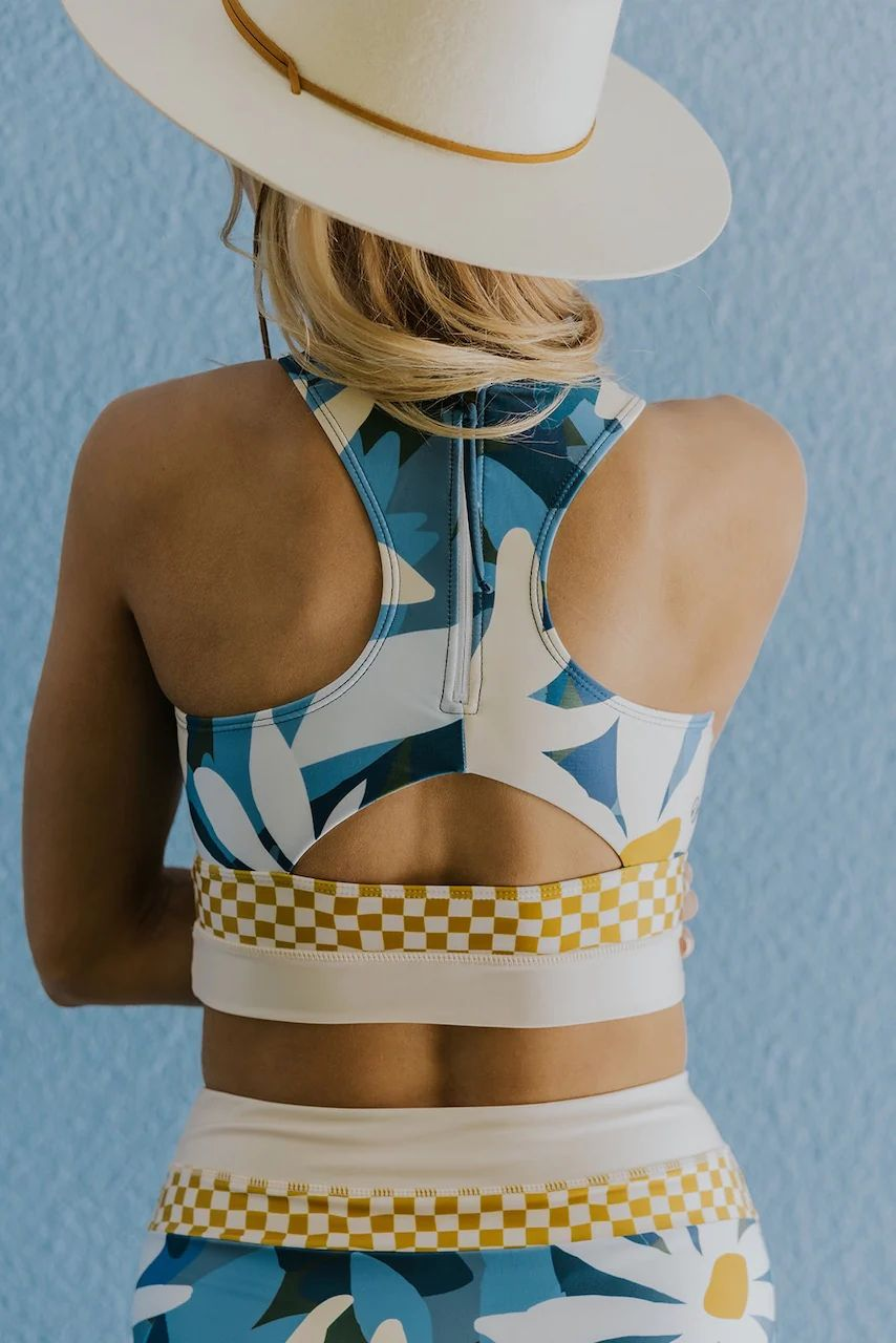 Norvielle Damen Bikini Set Streifen Reißverschluss