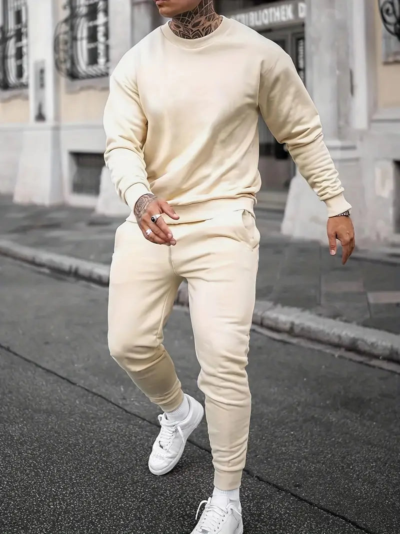 Herren Jogginganzug Zweiteilig Baumwolle