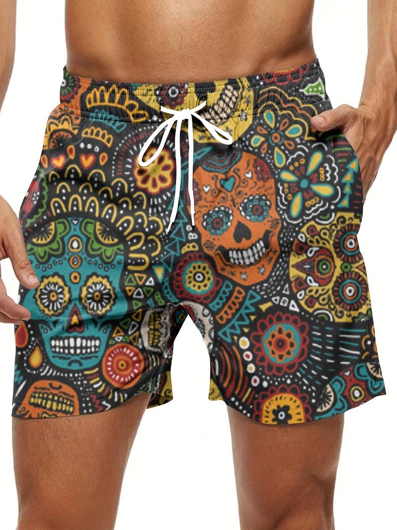 Norvielle Herren Shorts Hawaii-Style mit Kordelzug - Norvielle