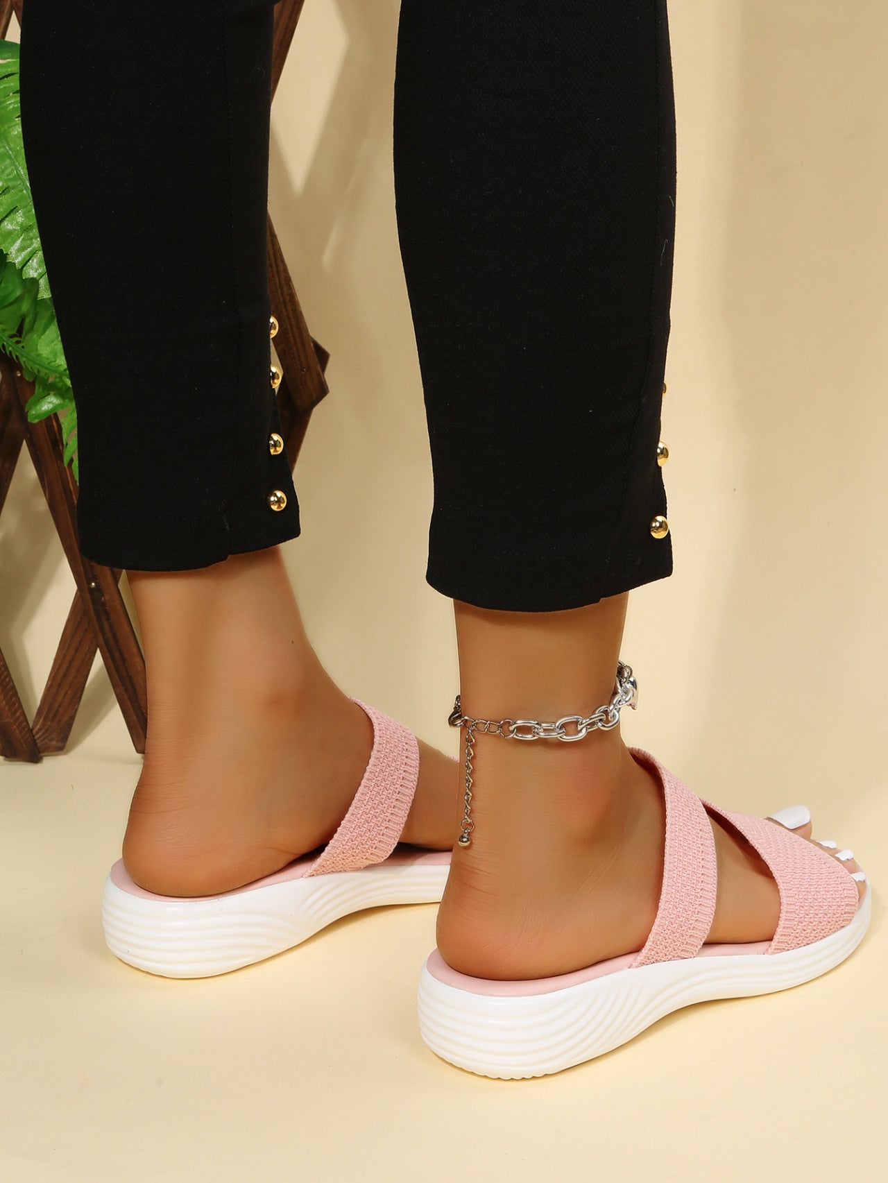 Damen Sandalen Leichte Komfortsandalen Elastisch