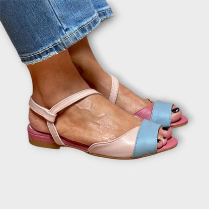Damen Schuhe Blockabsatz Farbenspiel