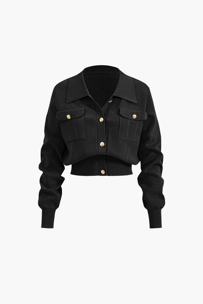 Damen Strick-Set Blazer Rock