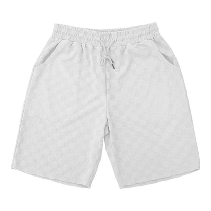Norvielle Damen Kurzarm-Shorts-Set Schachbrettmuster