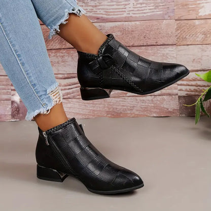 Damen Niedrigabsatz Stiefel Bequem