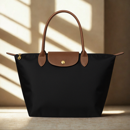Damen Reisetasche Groß Leder Schultertasche Schwarz - Norvielle