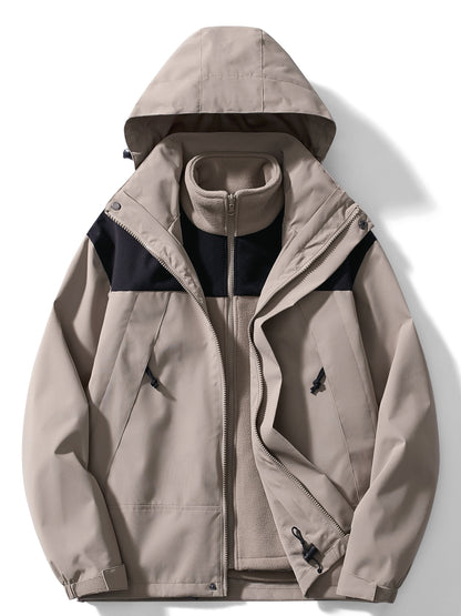 Herren Winterjacke 3-in-1 Kapuze