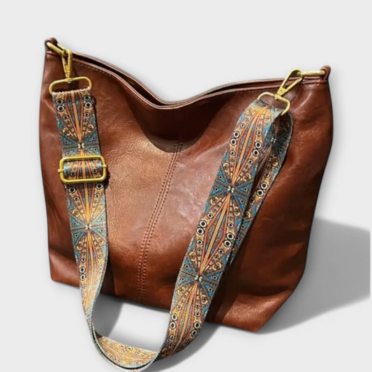 Elegante Damen-Handtasche Vintage-Leder Braun - Norvielle