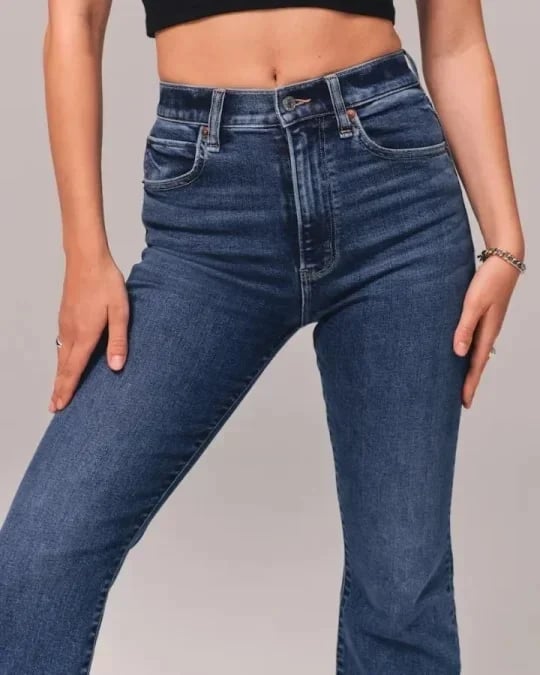 Hohe Damen-Schlaghose Retro-Style Zeitloser Schnitt