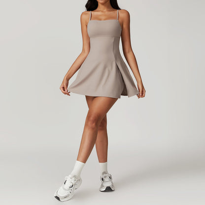 Damen Tennis Sportkleid mit Shorts atmungsaktives Material