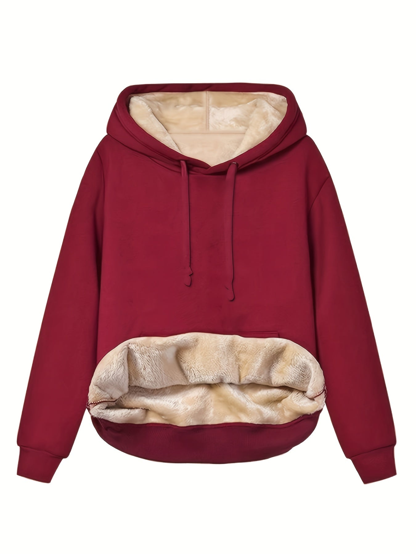 Damen Fleece Hoodie Warm Winterlich