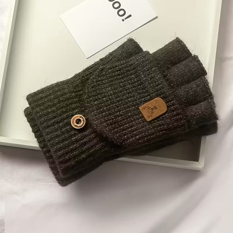 Herren Winter Handschuhe Fingerlos Warm Bequem