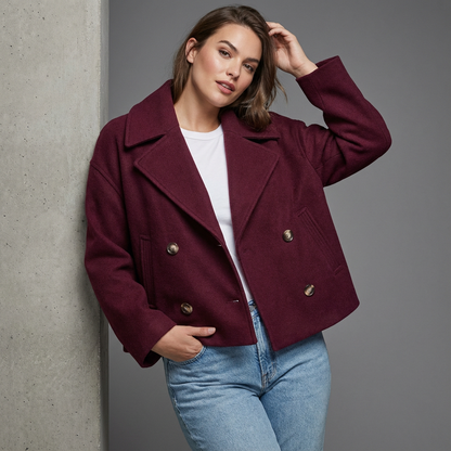 Damen Kurzjacke Reverskragen