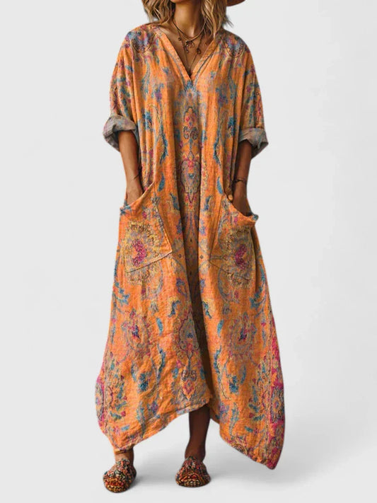 Althea Damen Boho-Kleid Fließend Stickerei - Norvielle
