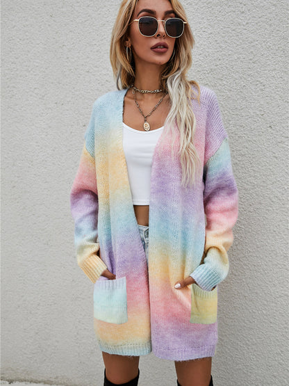 Engel Flügel Cardigan Gefüttert Offen Vorne Gradient Frauen