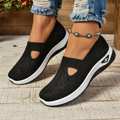 Norvielle Damen Slip-On Sneaker Atmungsaktives Mesh