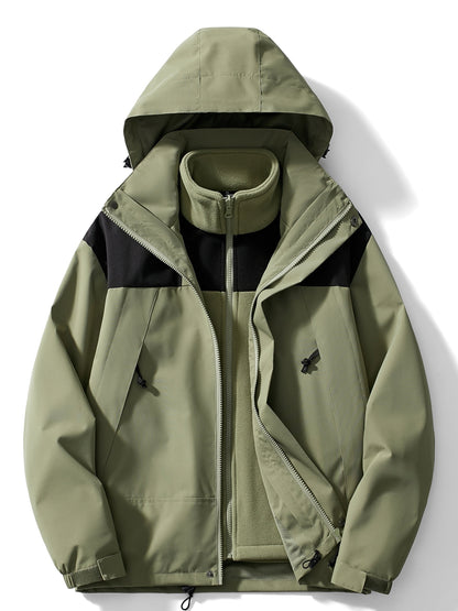 Herren Winterjacke 3-in-1 Kapuze
