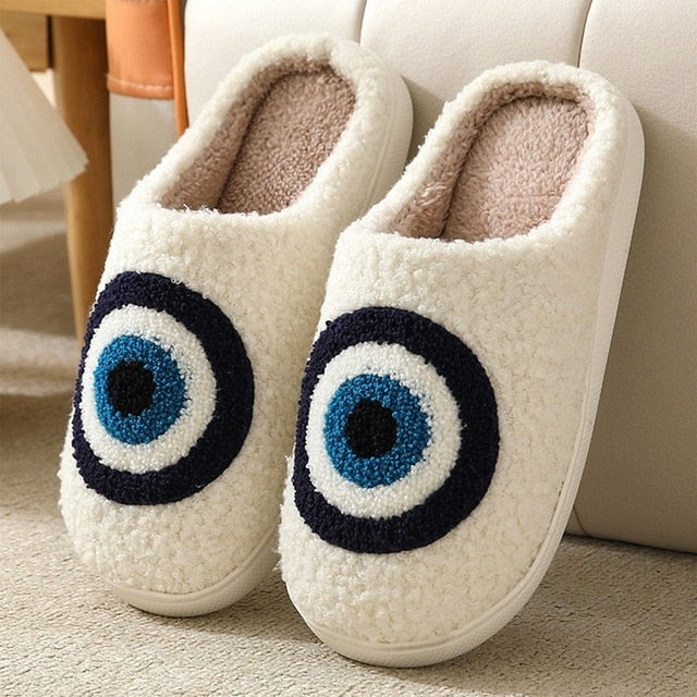 Flauschige Damen Tierpantoffeln Weich Beige
