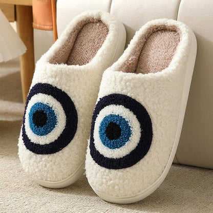 Flauschige Damen Tierpantoffeln Weich Beige