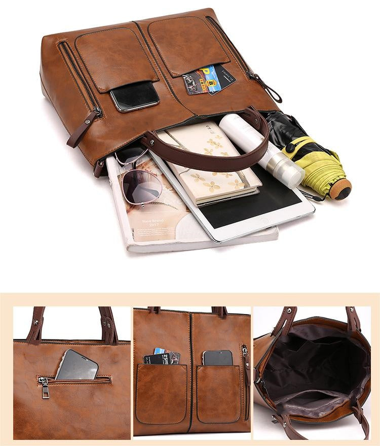 Elegante Damenhandtasche aus PU-Leder
