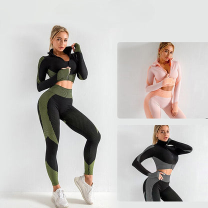 Norvielle Damen Aktivsport-Set 3-teilig Nahtlos