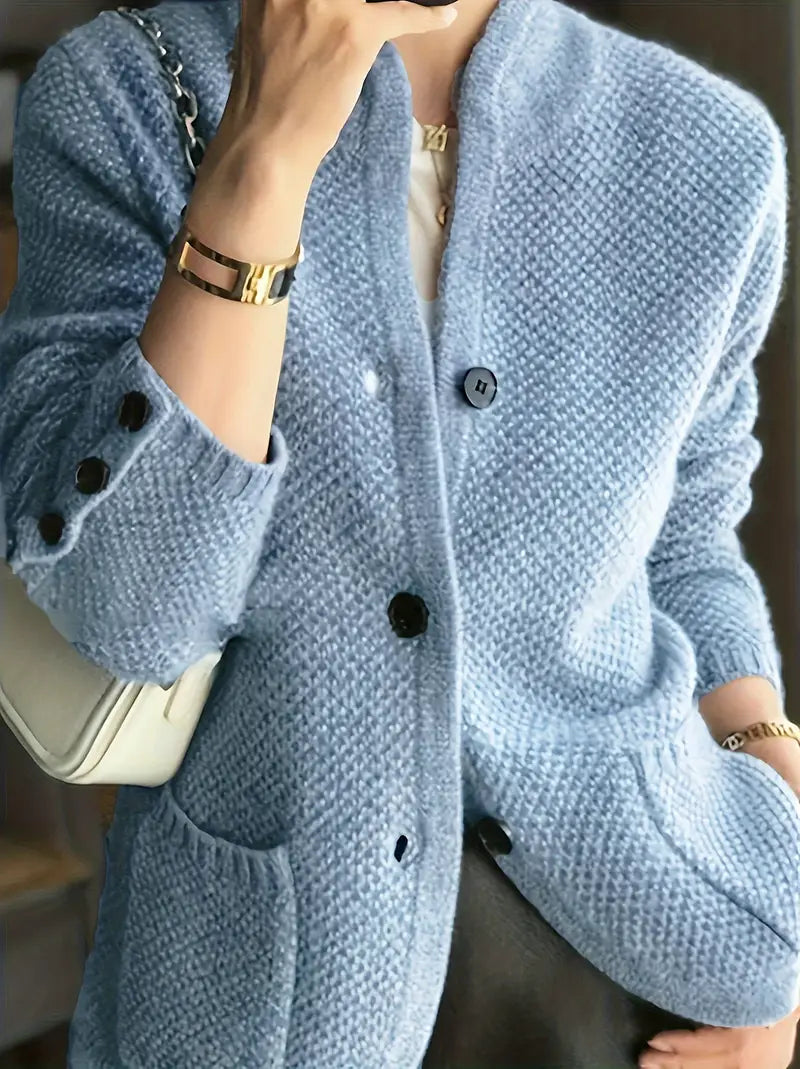 Claire Damen Strickjacke Wollmischung Knöpfe