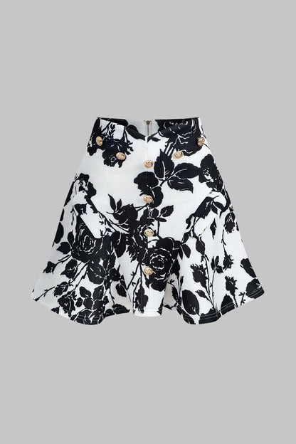 Damen Zweiteiler-Set Bluse Faltenrock Elegantes Design