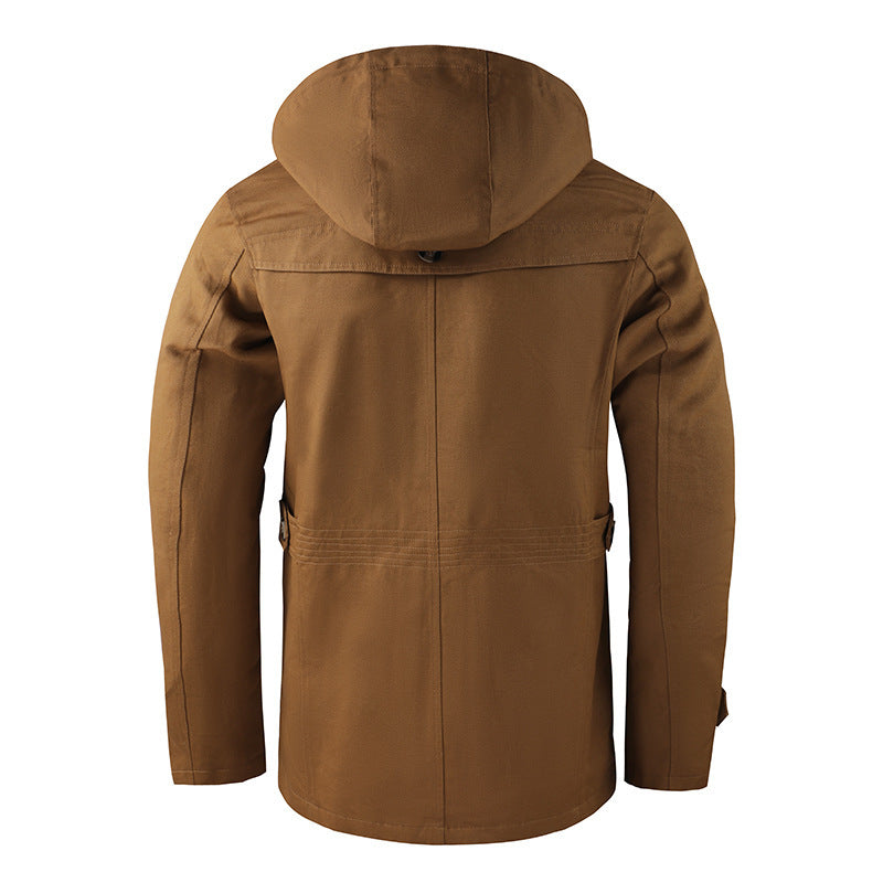 Herren Winterjacke Kapuze Warm Wetterfest