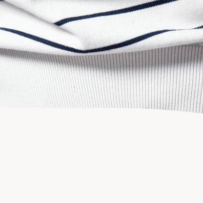 Norvielle Damen Pullover Baumwoll Streifenmuster