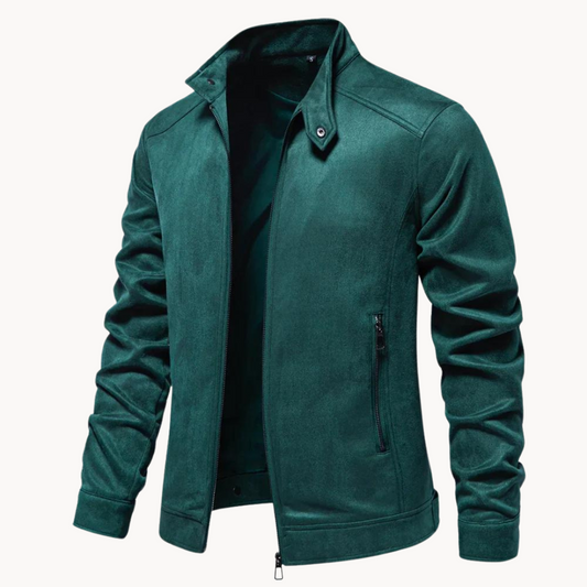 Norvielle Herren Wildlederjacke Stilvoll Braun - Norvielle