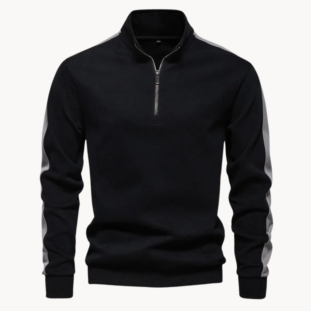 Norvielle Damen Pullover Viertelreißverschluss