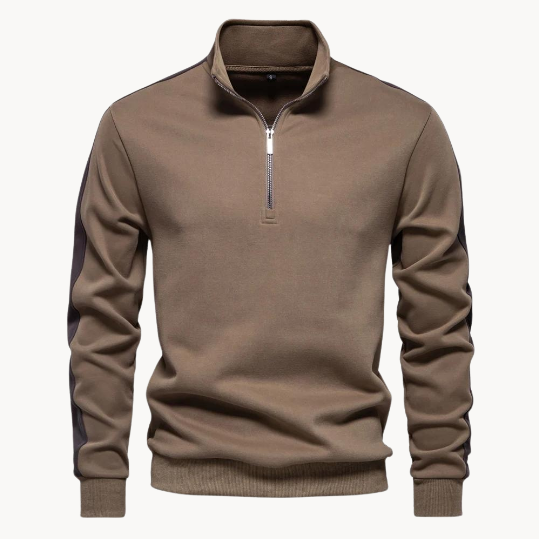 Norvielle Damen Pullover Viertelreißverschluss