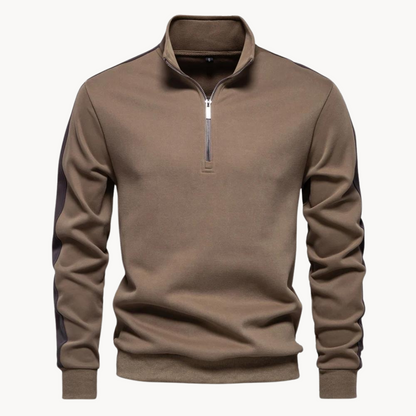 Norvielle Damen Pullover Viertelreißverschluss