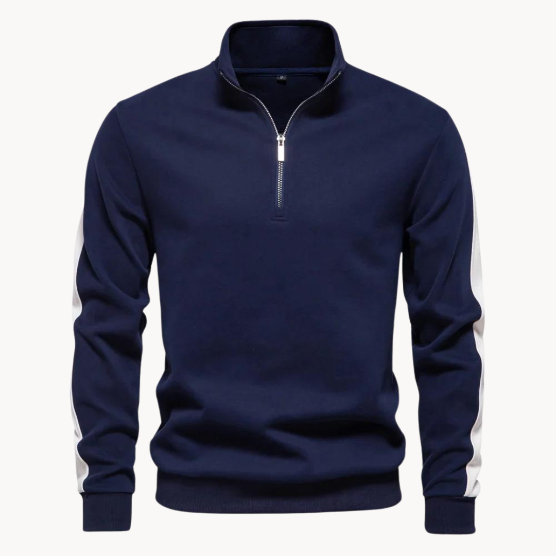 Norvielle Damen Pullover Viertelreißverschluss