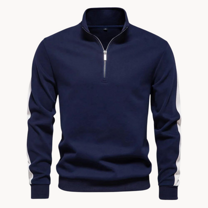 Norvielle Damen Pullover Viertelreißverschluss