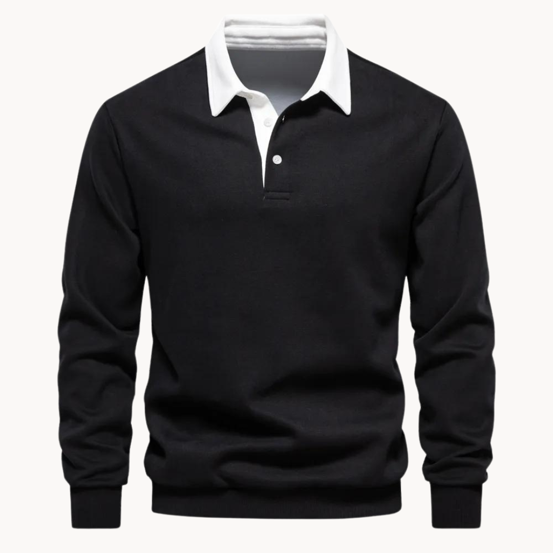 Norvielle Herren Polo-Sweatshirt Lässig