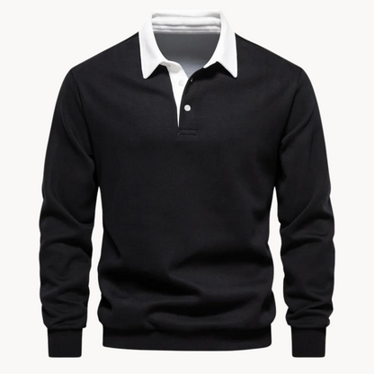 Norvielle Herren Polo-Sweatshirt Lässig