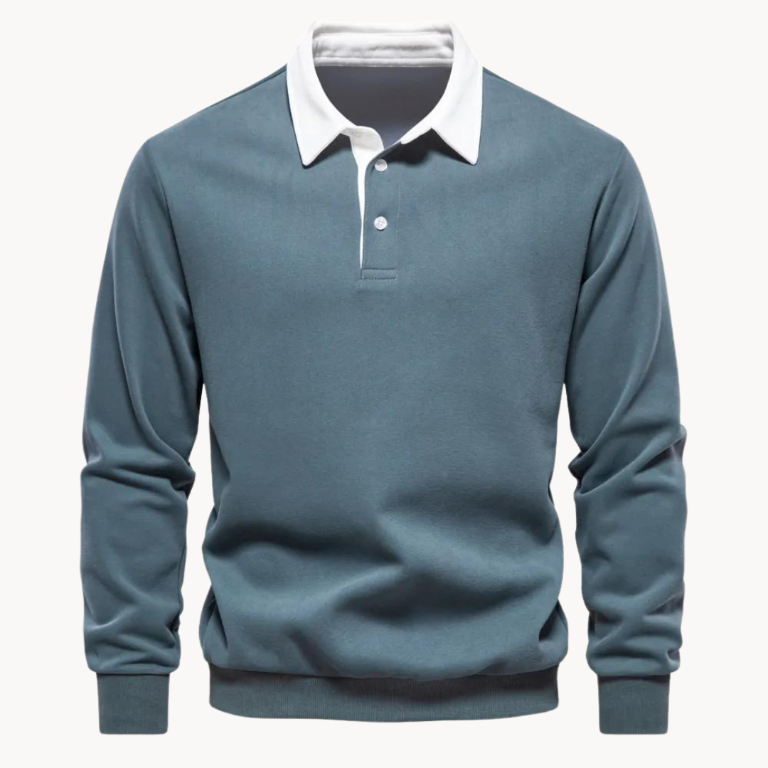 Norvielle Herren Polo-Sweatshirt Lässig
