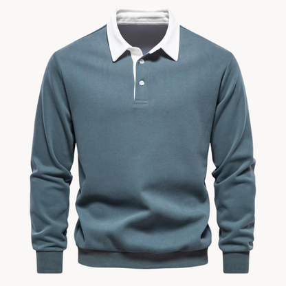 Norvielle Herren Polo-Sweatshirt Lässig