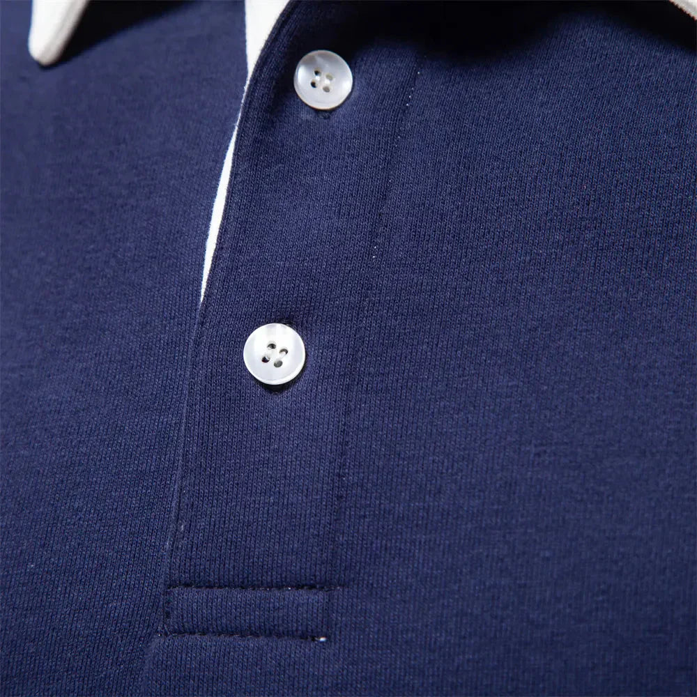 Norvielle Herren Polo-Sweatshirt Lässig