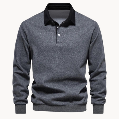 Norvielle Herren Polo-Sweatshirt Lässig