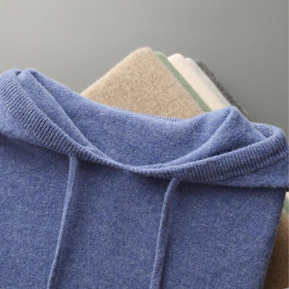 Norvielle Damen Merinokapuzenpullover Strick
